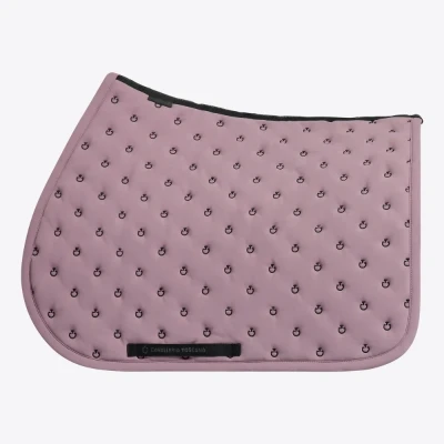 Image of Cavalleria Toscana CT Embroidery Quilted Jumping Saddle Pad Rosa Full Size Red Horse &amp; Equestrian