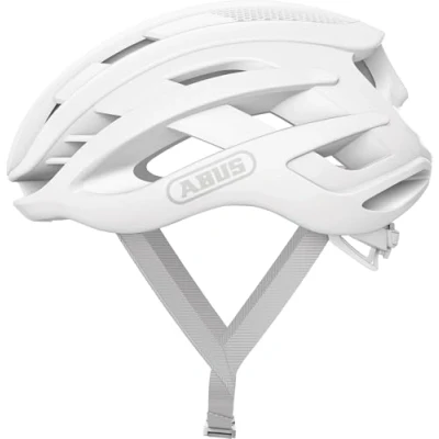 Image of ABUS AirBreaker Road Bike Helmet High end for Professional Cycling Teenagers and Adults Men Women Pure White, Size L