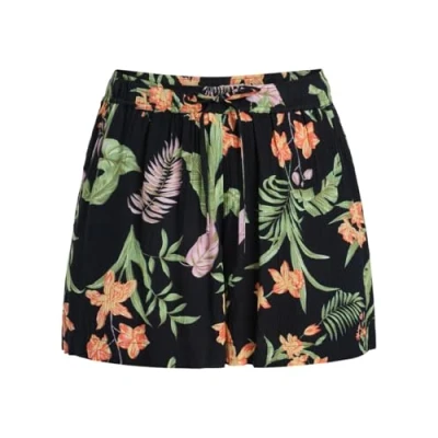 Image of Roxy Lekeitio Break HIGH Printed Shorts, Women&#039;s, Size: Medium, Black