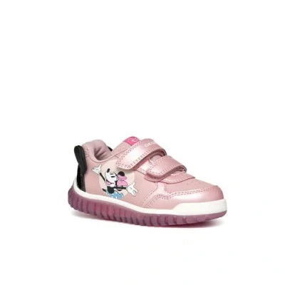 Image of Geox Lightyloo GIRL Light UP Trainers for kids, Size: 025, Old rose/black shoes