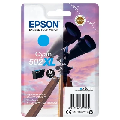 Image of Epson 502XL Cyan Binoculars, High Yield Genuine Ink Cartridge