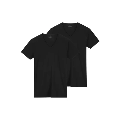 Image of Dstrezzed Eastwood 2 PACK Vneck Undershirt, Men&#039;s, Size: XL, Black