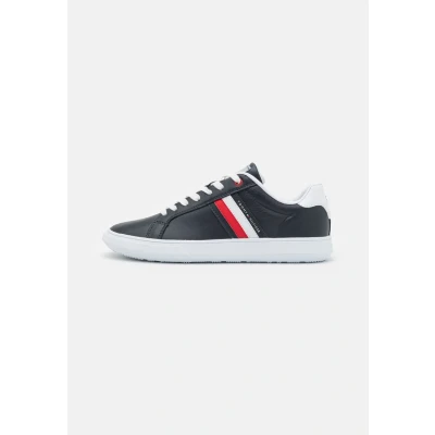 Image of Tommy Hilfiger Essential Cupsole Trainers, Men&#039;s, Size: 6.5, Dark blue Leather