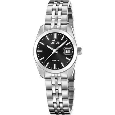Image of LOTUS Freedom 18992/6 Women&#039;s Watch with Grey Stainless Steel Case and Strap, Black, Bracelet