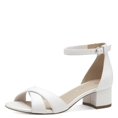 Image of Tamaris Women&#039;s Vegan Elegant Sandals, Matte white, 3.5 UK