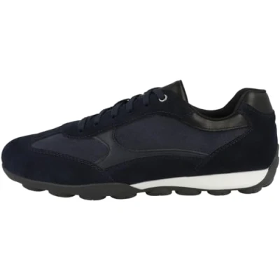Image of Geox U Snake 2.0 Trainers, Men&#039;s, Size: 7, Navy Leather and textile