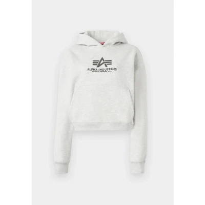 Image of Alpha Industries Basic Hoodie Hoodie, Women&#039;s, Size: Medium, Pastel grey melange