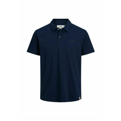 Image of R.D.D. Royal Denim Division Einfarbig Polo shirt, Men&#039;s, Size: Small, Navy blazer