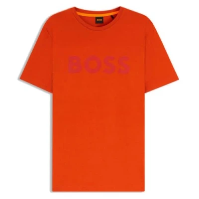 Image of BOSS Thinking Print Tshirt, Men&#039;s, Size: XS, Open orange