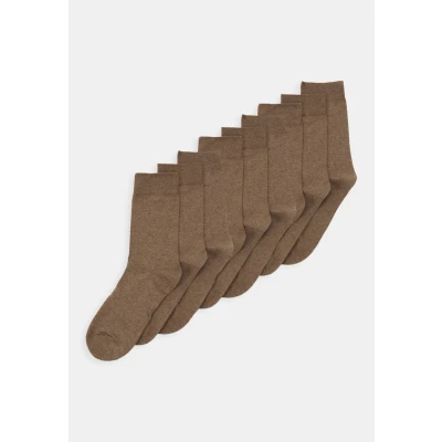 Image of camano Online Unisex 9 PACK Socks, Women&#039;s, Size: 2.5 5, Caramel melange