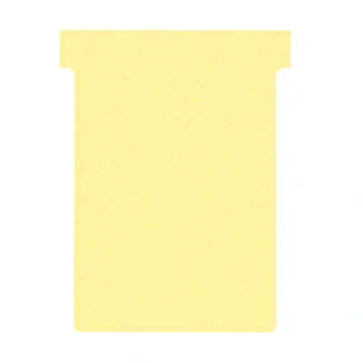 Image of Nobo T Cards Tab Top 15mm W92x Bottom W80x Full H120mm Size 3 Yellow Ref 32938915 [Pack of 100]