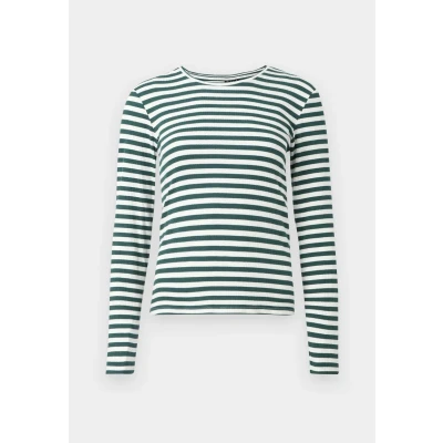 Image of Pieces Pcruka Long sleeved top, Women&#039;s, Size: Medium, Trekking green/cloud dancer