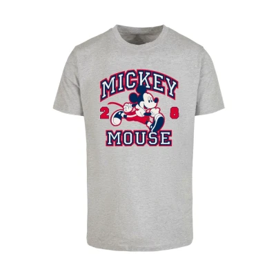 Image of Merchcode Mickey Mouse Print Tshirt, Men&#039;s, Size: Small, Heather grey