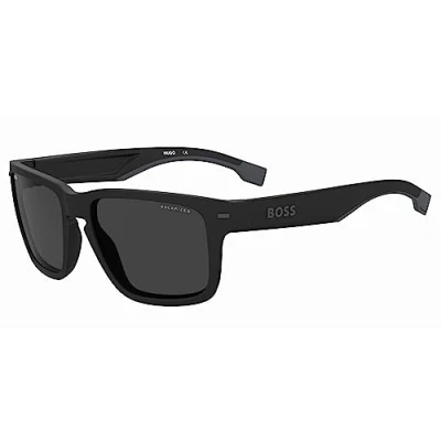 Image of BOSS Sunglasses, Men&#039;s, Size: One Size, Matte black grey