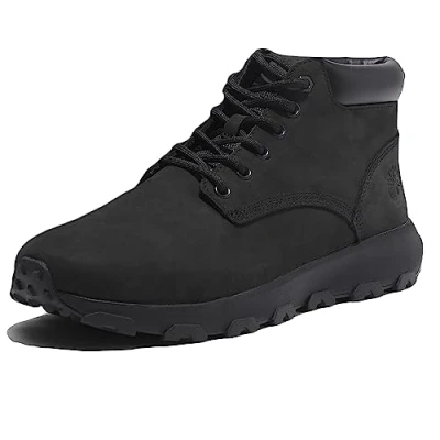 Image of Timberland Winsor PARK Chukka Hightop trainers, Men&#039;s, Size: 7, Black Nubuck/textile