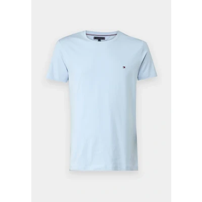 Image of Tommy Hilfiger Stretch SLIM FIT TEE Basic Tshirt, Men&#039;s, Size: XS, Breezy blue