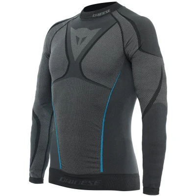 Image of Dainese Men&#039;s Dry LS Base Layer Top, Black/Blue, L