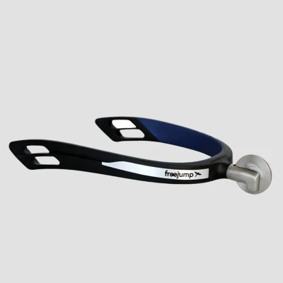 Image of Freejump Spur&#039;One Disk Black/Blue Horse Spurs Riding Equestrian