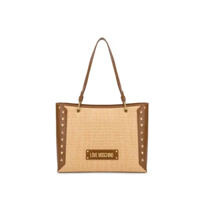 Image of Love Moschino Timeless Handbag, Women&#039;s, Size: One Size, Natural/camel