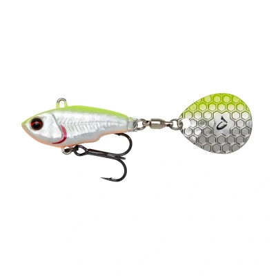 Image of Savage Gear Fat Tail Spin (No Lead) 6,5cm (12,5g) Lemon Back Flash Spinner