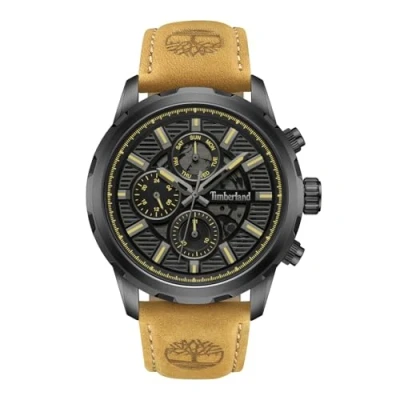 Image of Timberland Chronograph watch, Men&#039;s, Size: One Size, Black camel