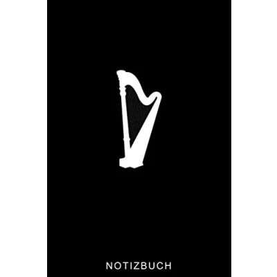 Image of NOTIZBUCH: A5 Notizbuch LINIERT Geschenkidee für Harfespieler Harfebuch Harfe spielen lernen Musiker Geschenk Kinder Erwachsene Anfänger Geburtstag