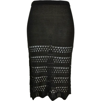 Image of Urban Classics 3/4 Crochet Pencil skirt, Women&#039;s, Size: Small, Black