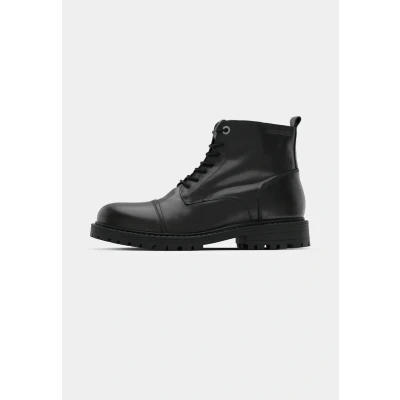 Image of Jack &amp; Jones Jfwtremor BOOT Laceup ankle boots, Men&#039;s, Size: 6, Anthracite Leather