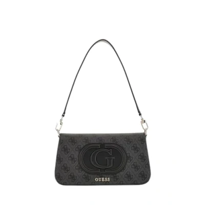 Image of Guess Mietta FLAP Shoulder BAG Across body bag, Women&#039;s, Size: One Size, Coal/black