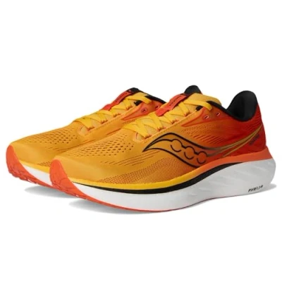 Image of Saucony RIDE 18 Road running shoes, Men&#039;s, Size: 12, Pollen/pepper Textile/synthetics