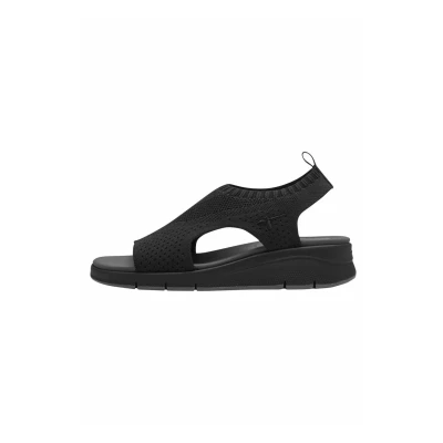 Image of Tamaris Comfort Wedge sandals, Women&#039;s, Size: 6, Black Textile