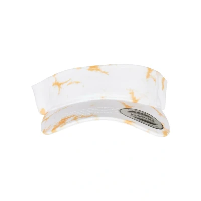Image of Flexfit Batik DYE Curved Visor Cap, Men&#039;s, Size: One Size, Orange white