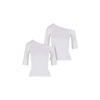 Image of Urban Classics 2PACK Basic Tshirt, Women&#039;s, Size: 4XL, white