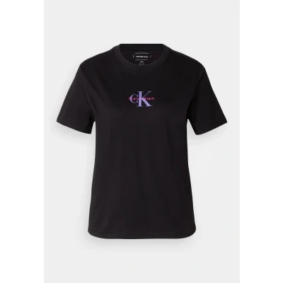 Image of Calvin Klein Jeans 20S Classic LOGO TEE Print Tshirt, Women&#039;s, Size: XXL, Black