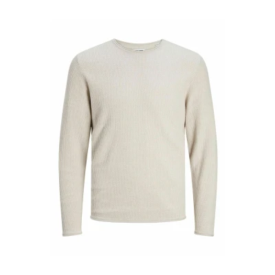 Image of Jack &amp; Jones MIT Rundhals Jumper, Men&#039;s, Size: Medium, Oatmeal