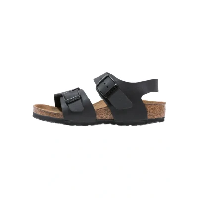 Image of Birkenstock NEW YORK Sandals for kids, Size: 7K, Black High quality imitation leather