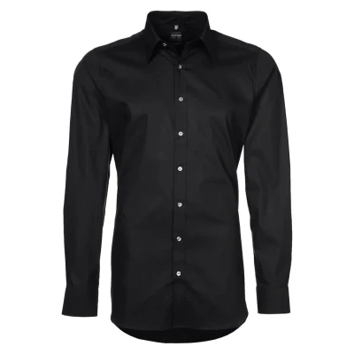 Image of Olymp Level Five BODY FIT Shirt, Men&#039;s, Size: 17.5, Black