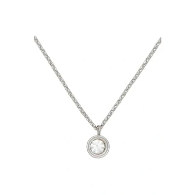 Image of kate spade new york MINI Pendant Necklace clear/silvercoloured, Women&#039;s, Size: One Size, Clear/silver coloured