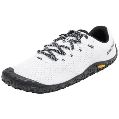 Image of Merrell Vapor Glove 6 Road running shoes, Men&#039;s, Size: 8, White/black Textile/synthetics