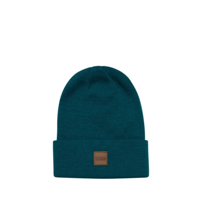 Image of Urban Classics Leatherpatch LONG Beanie, Men&#039;s, Size: One Size, Jasper