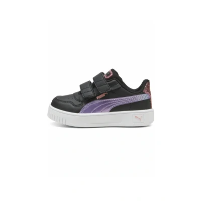 Image of Puma Carina Street Blurry Dreams Baby shoes for kids, Size: 5K, Black lavender alert pink fruit Synthetics/textile