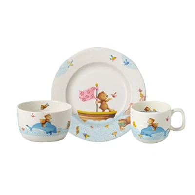 Image of Villeroy &amp; Boch Children&#039;s tableware Happy as a Bear 3 piece