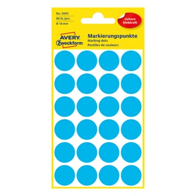 Image of Avery Zweckform 3004 Coding Dots (96 18 mm Diameter) blue
