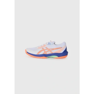 Image of Asics Padel shoes, Men&#039;s, Size: 7.5, White/vivid coral shoes
