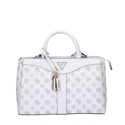 Image of Guess Dorys Luxury Satchel Across body bag, Women&#039;s, Size: One Size, White logo