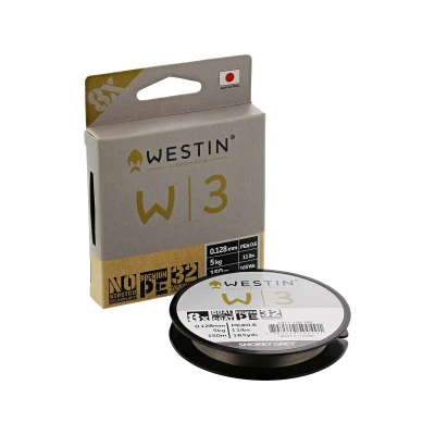 Image of Westin W3 8 Braid 150m Smokey Grey Braided line 0.148mm (6.1kg) fishing
