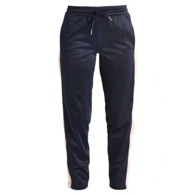 Image of Urban Classics Ladies Button UP Track Pants Tracksuit bottoms, Women&#039;s, Size: XS, Navy/lightrose/white