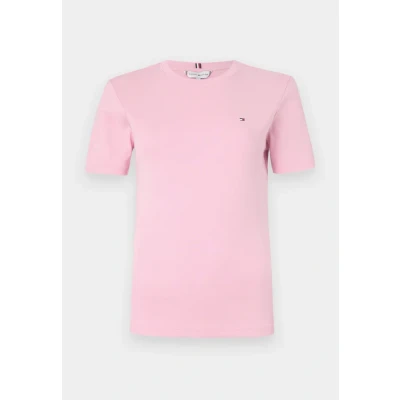 Image of Tommy Hilfiger Women&#039;s S/S Knit Tops, Pink (Classic Pink), XXS