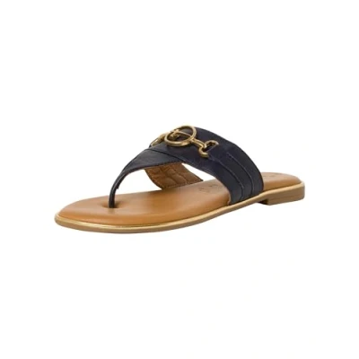 Image of Tamaris Tbar sandals, Women&#039;s, Size: 4, Navy Leather