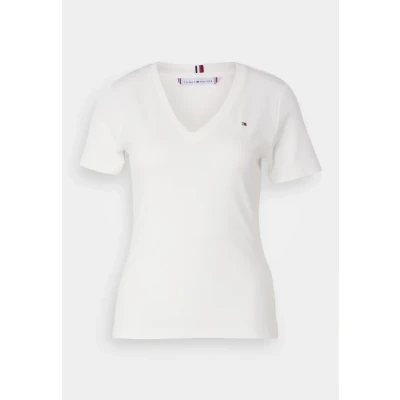 Image of Tommy Hilfiger Women&#039;s S/S Knit Tops, Nos Ecru, XXS